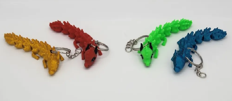 Flexi Cute Dragon Keychain